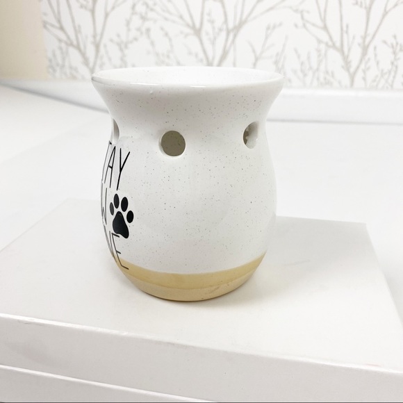 STAY PAWSITIVE Cat Dog Scent Oil Candle Burner Paw Prints - Picture 3 of 10